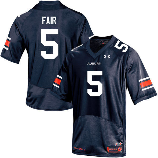 Auburn Tigers Men's Jay Fair #5 Navy Under Armour Stitched College 2022 NCAA Authentic Football Jersey SSP6374WD